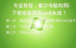专业教程：戴尔电脑如何下载安装原装win8系统？