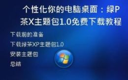  个性化你的电脑桌面：绿茶XP主题包1.0免费下载教程