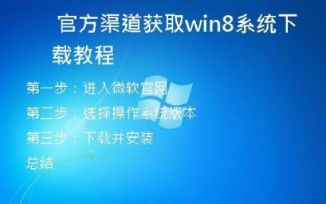 官方渠道获取win8系统下载教程