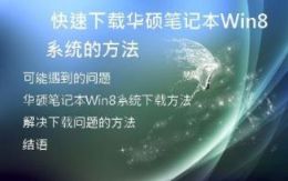 快速下载华硕笔记本Win8系统的方法