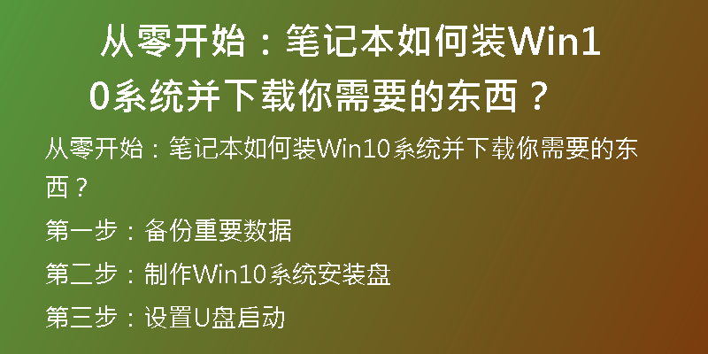 最新官方下载：U盘版Win10系统，轻松安装！
