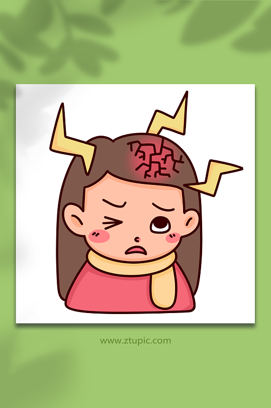 卡通头疼的图片可爱_头疼卡通可爱图片_卡通图片头疼